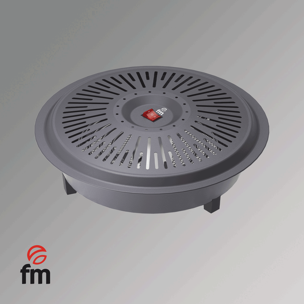 Brasero Eléctrico FM ALFA-900 – 850w de Potencia Regulable - Cable de 1,9m - Diámetro de 39cm - Calefactor Ideal para Mesas Camilla y Hogar