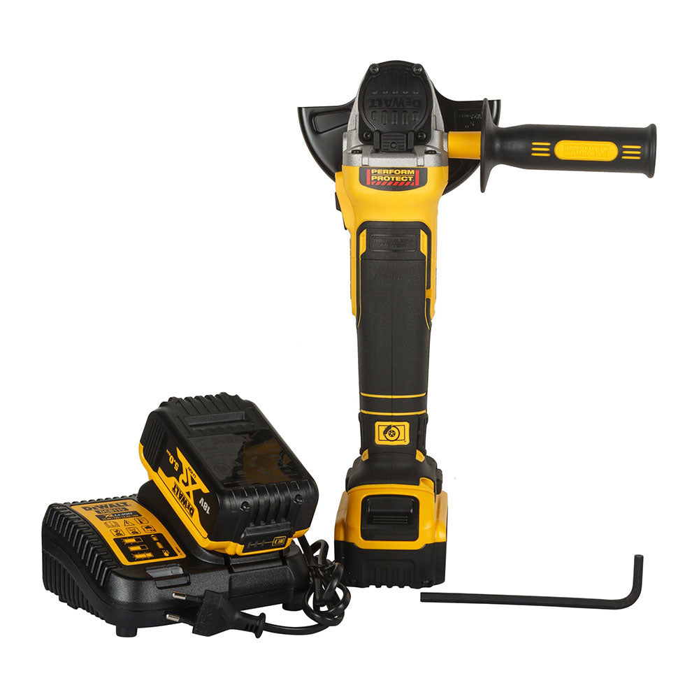 MINI-AMOLADORA SIN ESCOBILLAS XR 18V 125mm CON 2 BATERÍAS Li-Ion 5AH, CARGADOR Y MALETÍN TSTAK II DCG405P2-QW