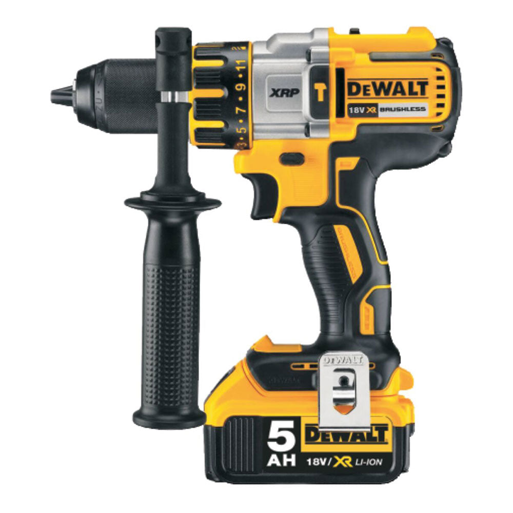 TALADRO PERCUTOR SIN ESCOBILLAS XR 18V XRP 13mm 95Nm CON 2 BATERÍAS Li-Ion 5AH Y MALETÍN TSTAK DCD996P2-QW