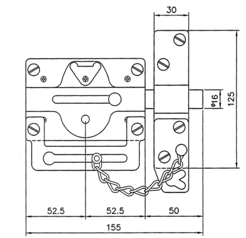 CERROJO EZCURRA 500 METALIZADO