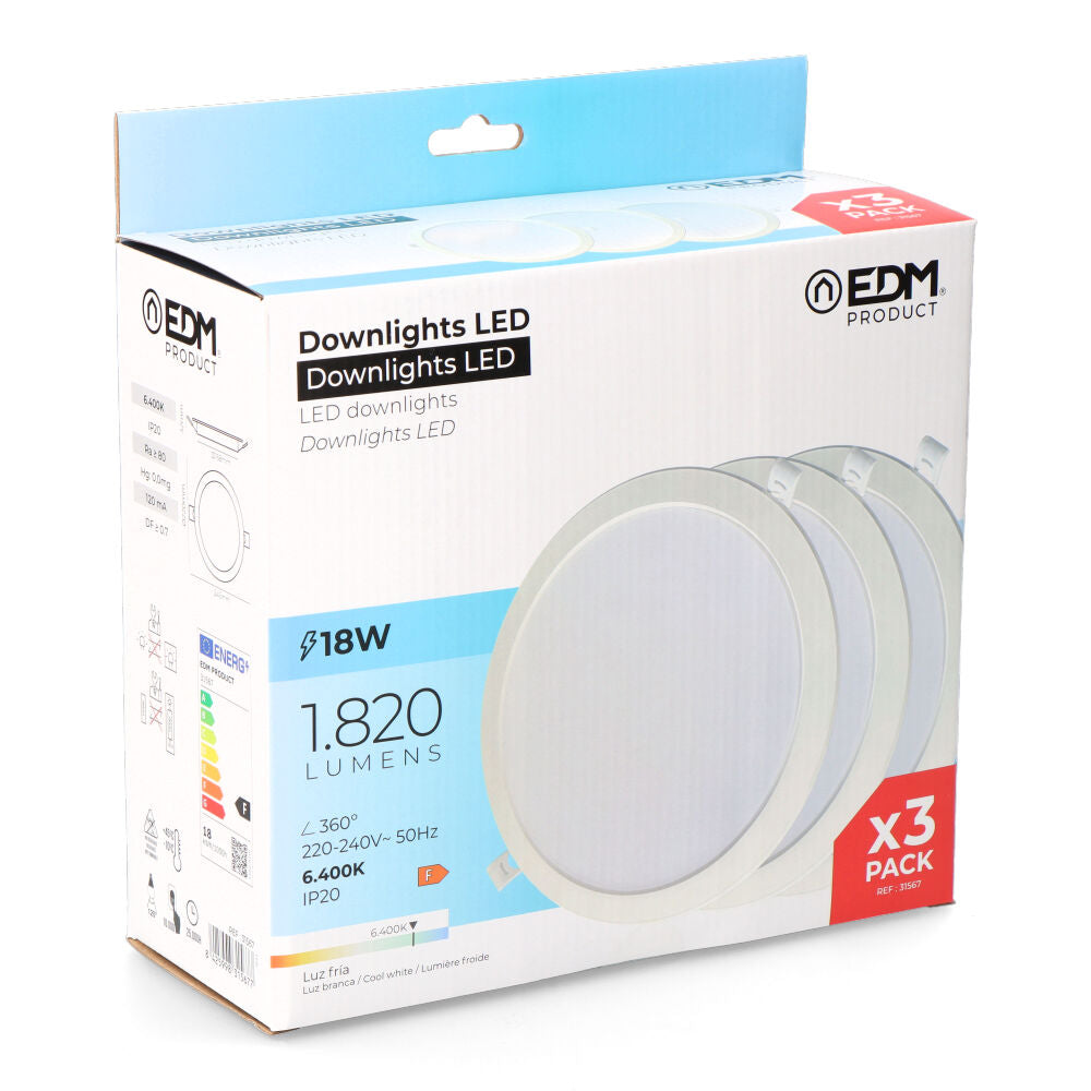 PACK 3 DOWNLIGHT EDM