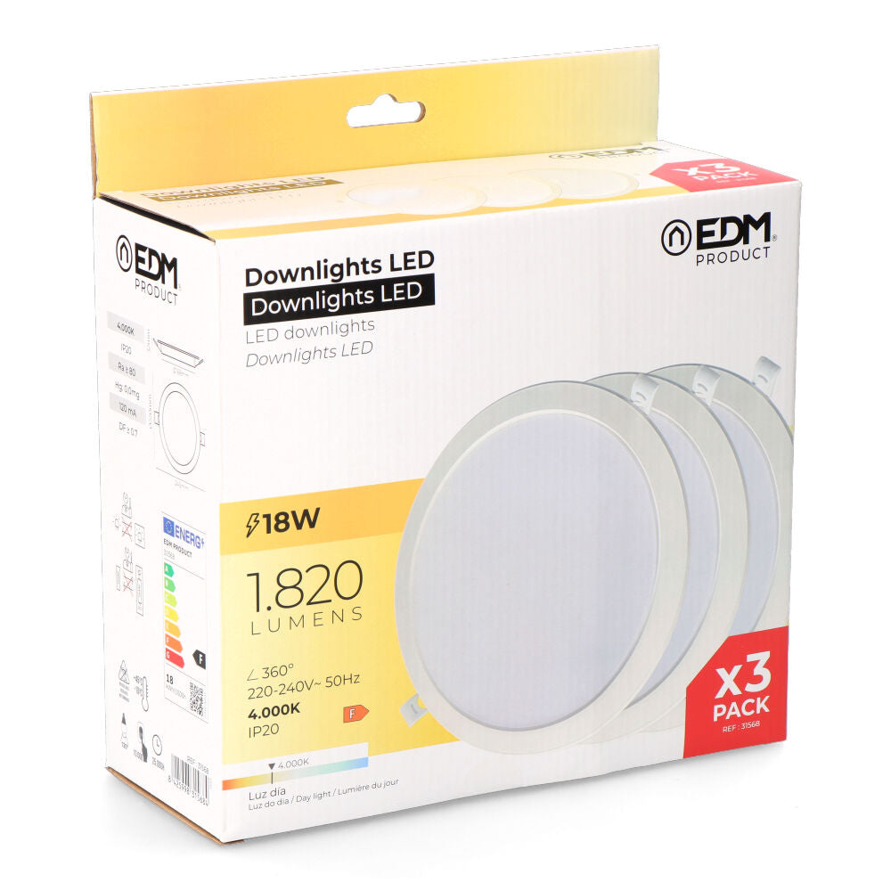 PACK 3 DOWNLIGHT EDM