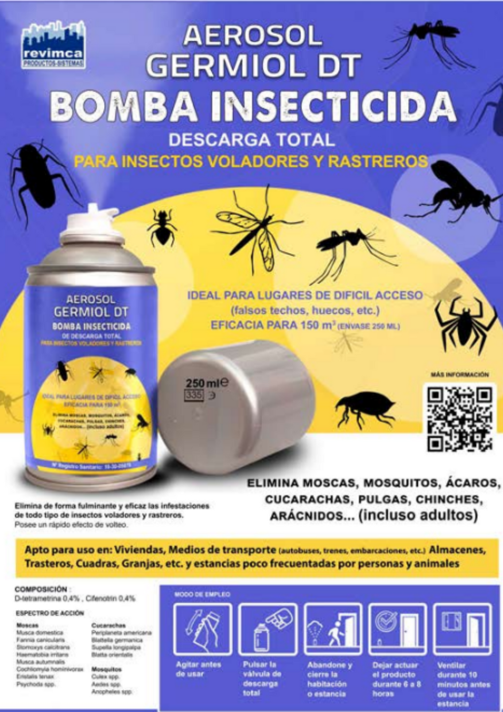 BOMBA INSECTICIDA GERMIOL DT
