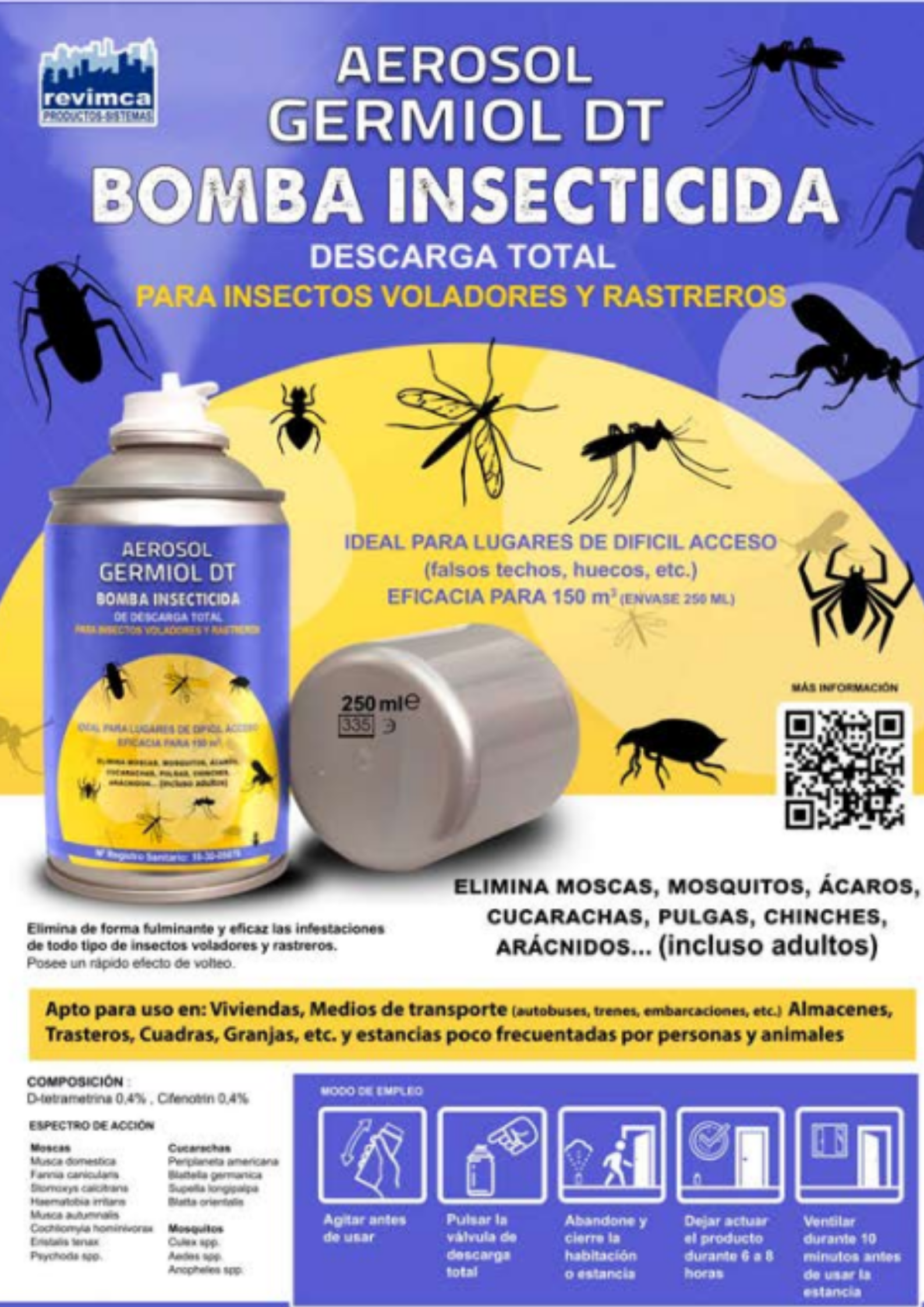BOMBA INSECTICIDA GERMIOL DT