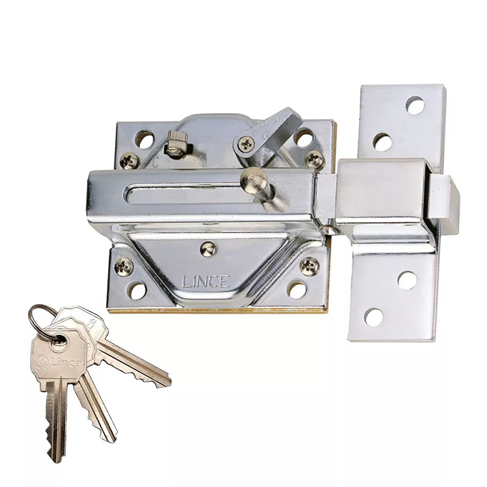 LINCE CERROJO TRADICIONAL 2930 ACABADO HIERRO CROMADO 92930HC