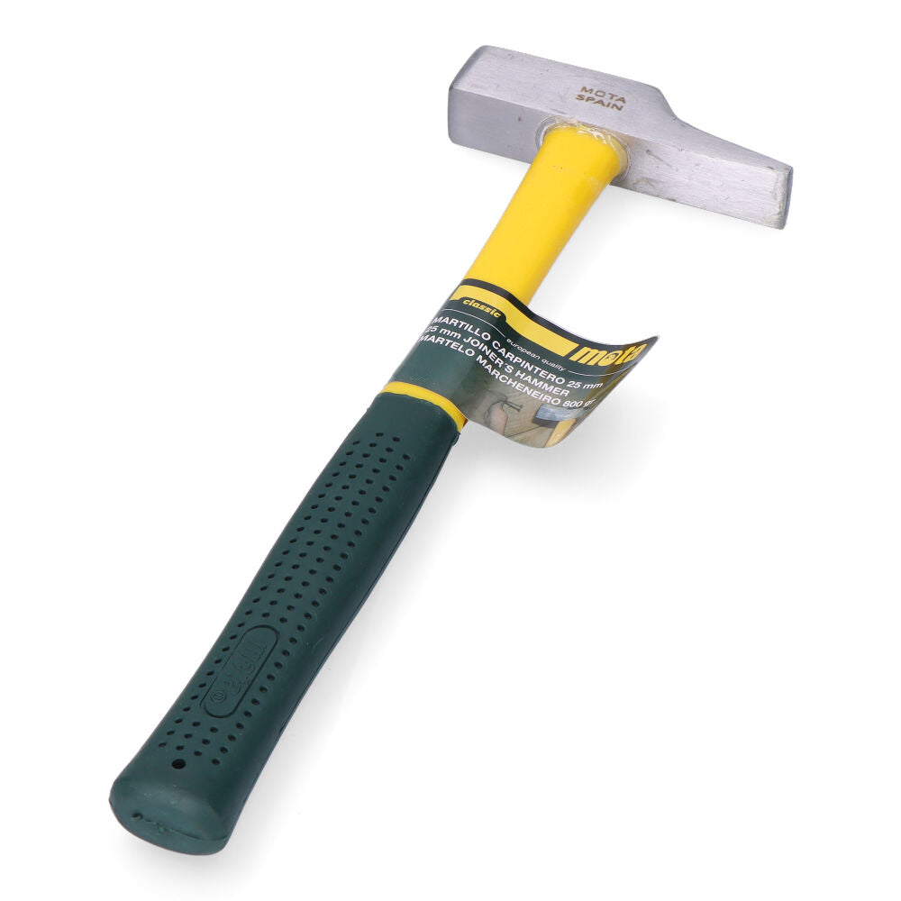 MARTILLO DE CARPINTERO CON MANGO DE FIBRA DE VIDRIO, 200 g; 18 mm