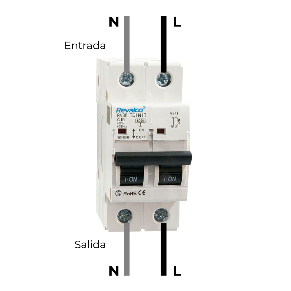 MAGNETOTÉRMICO 2 POLOS REVALCO