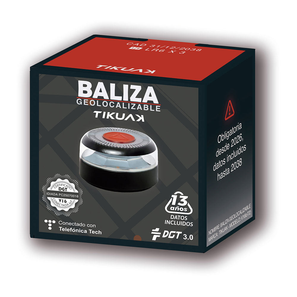 BALIZA V16 DE EMERGENCIA HOMOLOGADA CONECTADA GEOLOCALIZABLE CON DGT 3.0