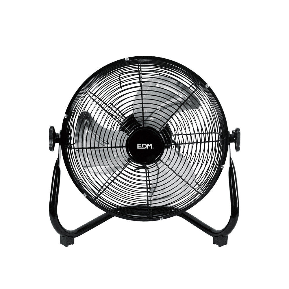 VENTILADOR INDUSTRIAL DE SUELO. COLOR NEGRO 40 w ASPAS Ø30 x 41 cm