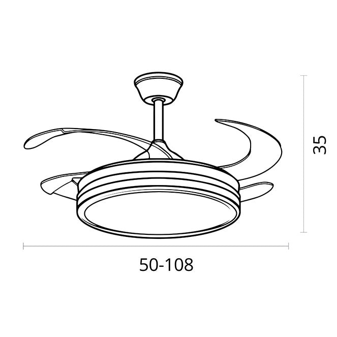 VENTILADOR ASPA RETRÁCTIL SILENCIOSO 72W