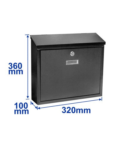 BUZÓN WADFOW NEGRO HORIZONTAL