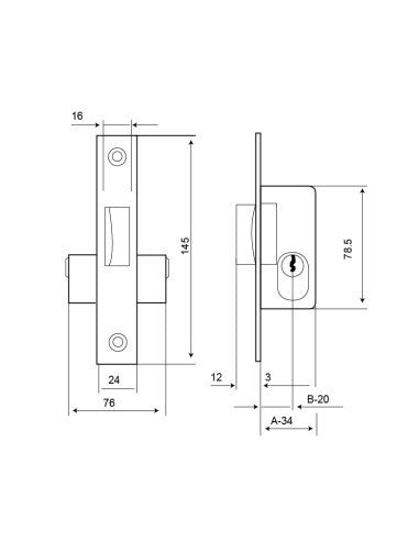 CERRADURA EMBUTIR CVL 1979 0