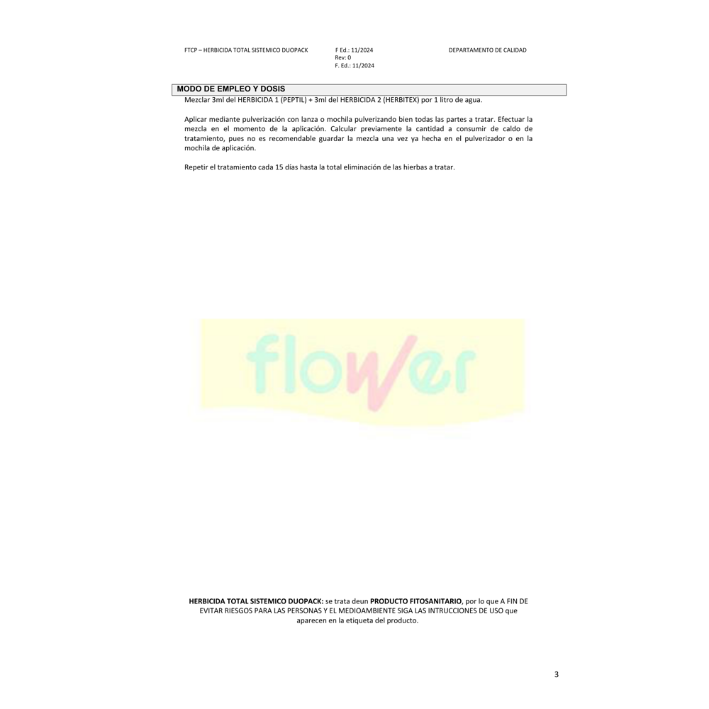 HERBICIDA TOTAL SISTÉMICO DUOPACK 25 ml + 25 ml