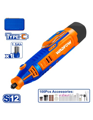 MULTIHERRAMIENTA INALAMB. 12V + 100 ACCESORIOS WADFOW