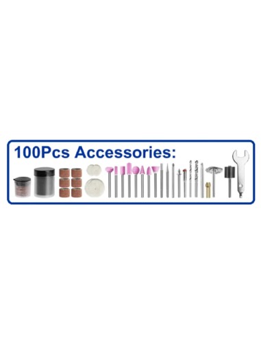 MULTIHERRAMIENTA INALAMB. 12V + 100 ACCESORIOS WADFOW