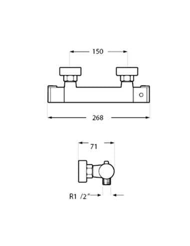 TERMOSTATICA DE DUCHA CON EQUIPO
